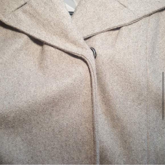 Merona Wool Blend Taupe Tie Coat - Picture 6 of 8